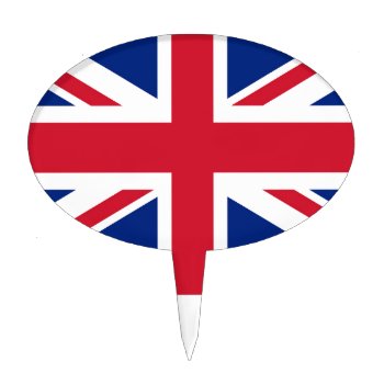 Union Jack Flag Of The Uk - Authentic Version Cake Topper by Lonestardesigns2020 at Zazzle
