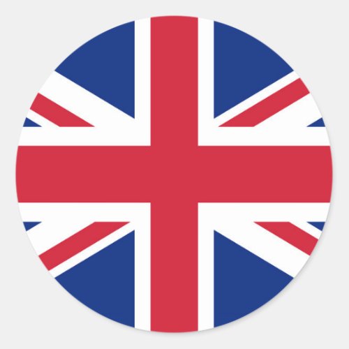 Union Jack flag of the UK _ Authentic version Classic Round Sticker