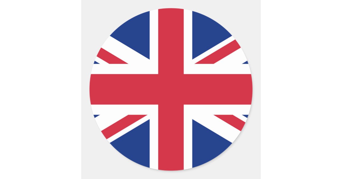 Union Jack flag of the UK - Authentic version Classic Round Sticker ...