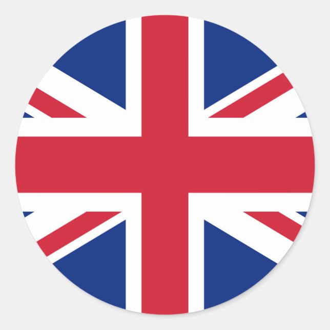 Union Jack flag of the UK - Authentic version Classic Round Sticker (Front)