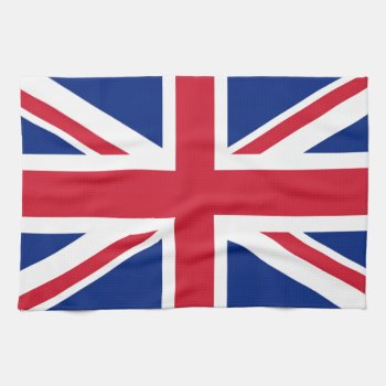 Union Jack Flag Of The Uk - Authentic Version Kitchen Towel by Lonestardesigns2020 at Zazzle