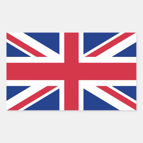 Union Jack flag of the UK _ Authentic version Rectangular Sticker