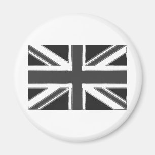 Union Jack flag of the UK - Chrome Magnet