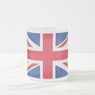 Union Jack - Flag of the United Kingdom Frosted Glass Coffee Mug