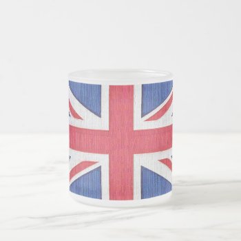 Union Jack - Flag Of The United Kingdom Frosted Glass Coffee Mug by RedneckHillbillies at Zazzle