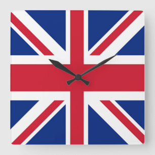 Union Jack - Flag of the United Kingdom Square Wall Clock