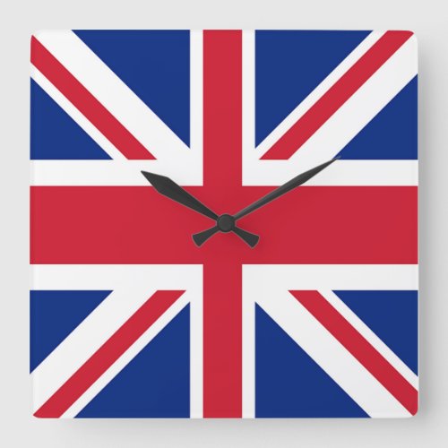 Union Jack _ Flag of the United Kingdom Square Wall Clock