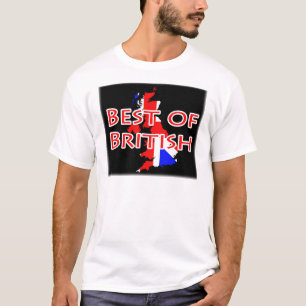 Union Jack Flag on Map - Best of British T-Shirt