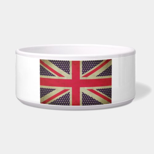 Union Jack Flag Pet Bowl