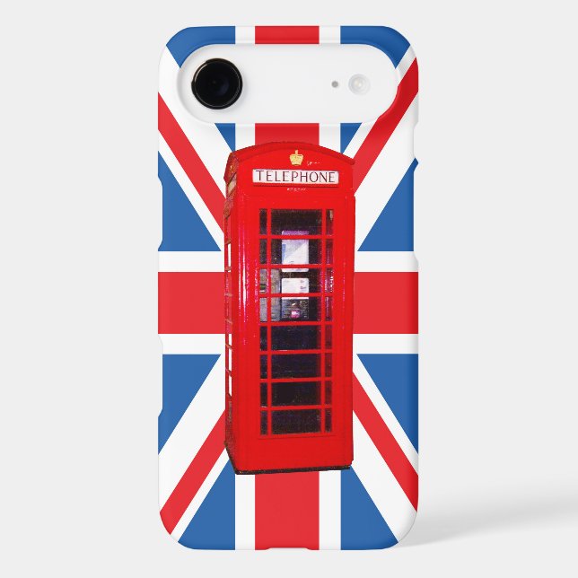 Union Jack/Flag & Phone Box Design Case-Mate iPhone Case (Back)