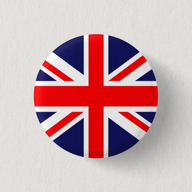 Union Jack flag Pinback Button (Front)