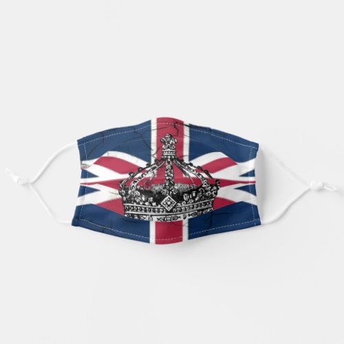 Union Jack Flag Queen of England Diamond Jubilee Adult Cloth Face Mask