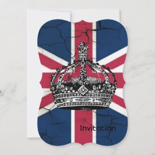 Union Jack Flag Queen of England Diamond Jubilee Invitation