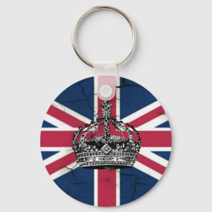 Union Jack Flag Queen of England Diamond Jubilee Keychain