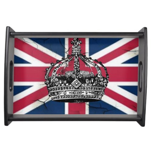 Union Jack Flag Queen of England Diamond Jubilee Serving Tray