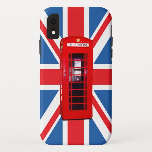 Union JackFlag  Red Phone Box Design Case_Mate i iPhone XR Case