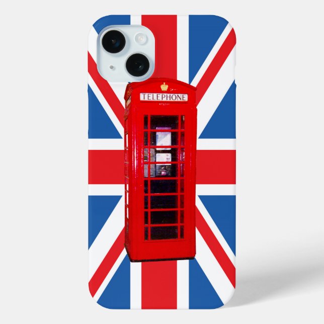 Union Jack/Flag & Red Phone Box Design Case-Mate iPhone Case (Back)