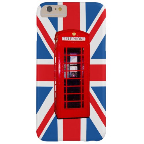 Union JackFlag  Red Phone Box Design Barely There iPhone 6 Plus Case