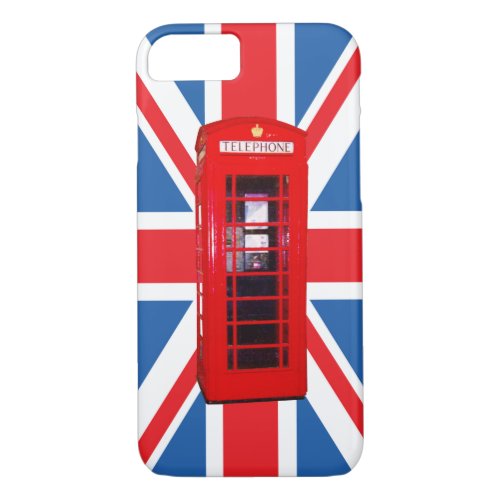 Union JackFlag  Red Phone Box Design iPhone 87 Case
