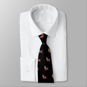 Union Jack Flag Royal Lion and Crown Neck Tie