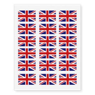 Union-Jack Flag Temporary Tattoos