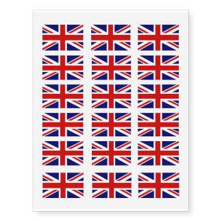 Union-Jack Flag Temporary Tattoos