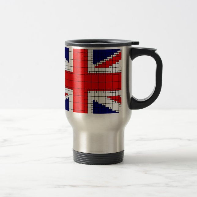 Union jack flag uk patriotic travel mug (Right)