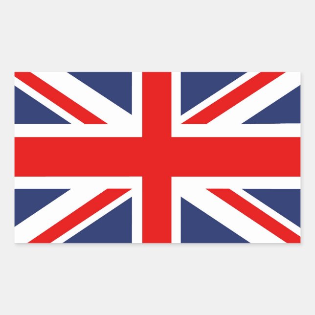 Union Jack Flag-United Kingdom Rectangular Sticker (Front)