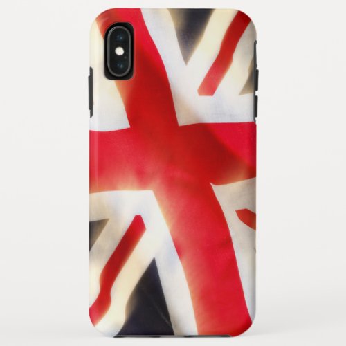 Union jack flag waving in the wind iPhone XS max case