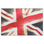Union jack flag waving in the wind fabric
