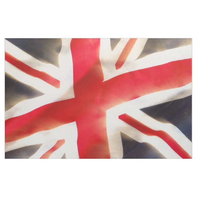 Union jack flag waving in the wind fabric (Yard)