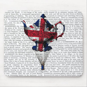 Union Jack Flying Teapot Mouse Pad