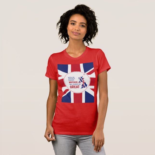 UNION JACK Great Britain Always Great Red BREXIT T-Shirt (Front Full)