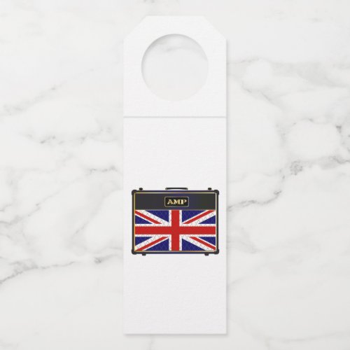 Union Jack Guitar Amplifier Bottle Hanger Tag