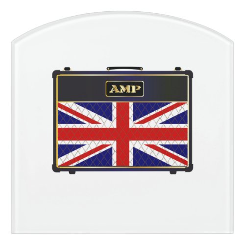 Union Jack Guitar Amplifier Door Sign