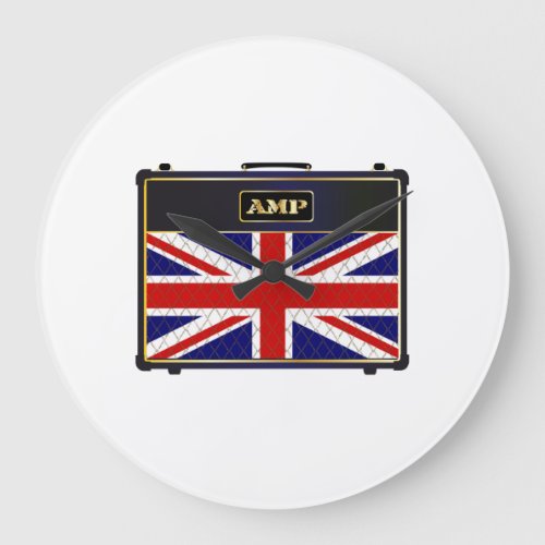 Union Jack Guitar Amplifier Large Clock