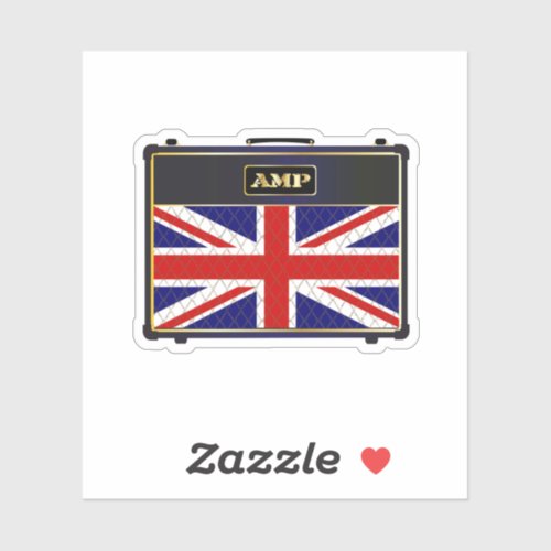 Union Jack Guitar Amplifier Sticker