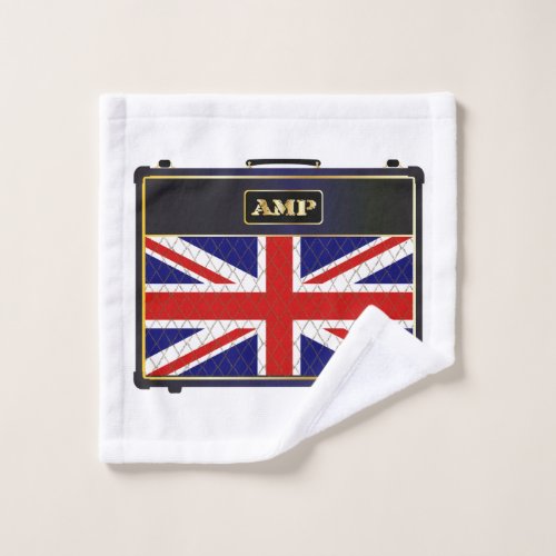 Union Jack Guitar Amplifier Wash Cloth