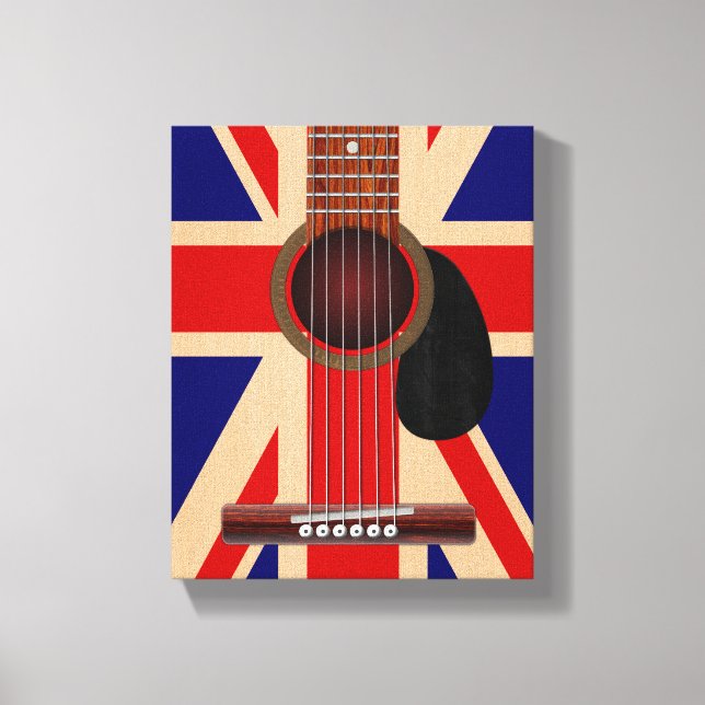 Union Jack Guitar Canvas Print (Front)