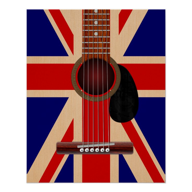 Union Jack Guitar Poster Zazzle