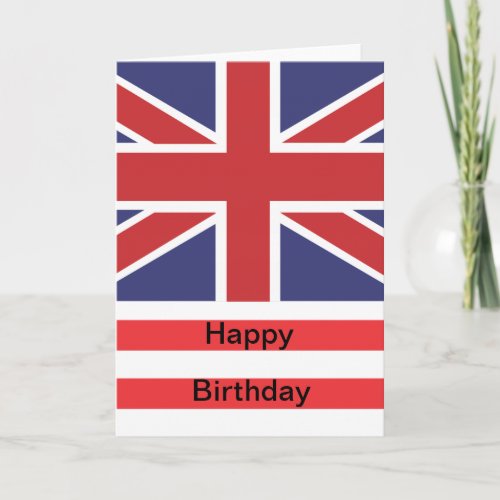 Union Jack Happy Birthday Card