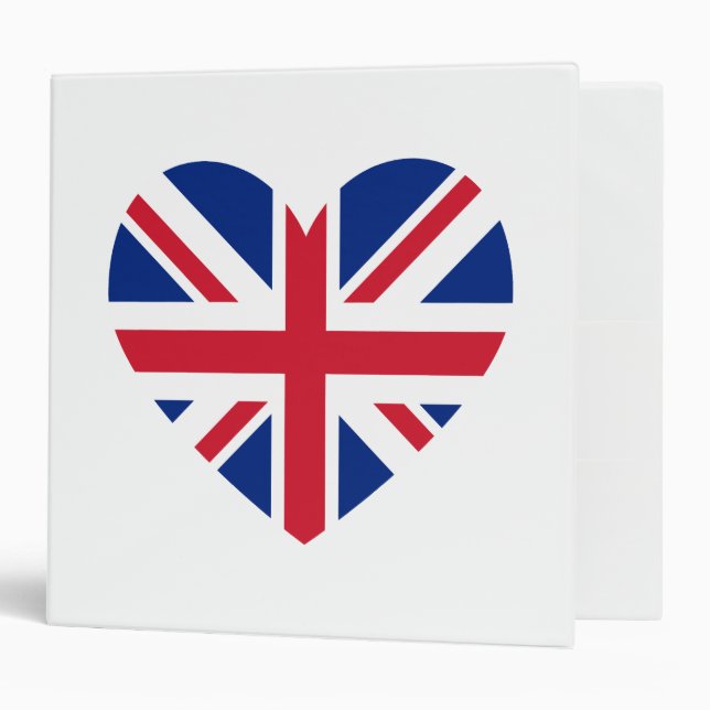 Union Jack Heart Shape Binder (Front/Inside)