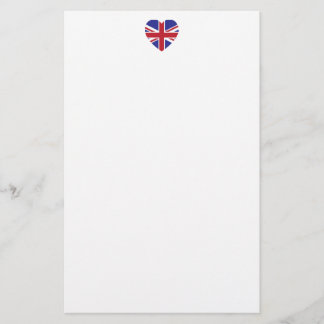 Union Jack Heart Stationery
