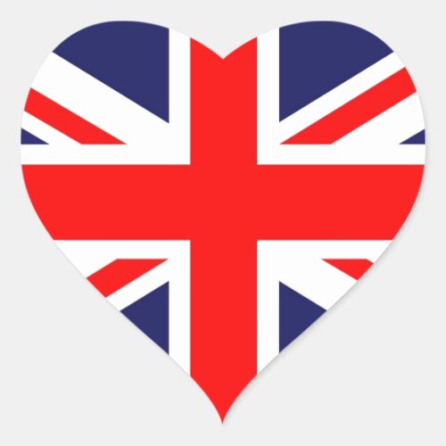 Union Jack Heart Sticker