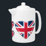 Union Jack Heart Teapot<br><div class="desc">Patriotic teapot!</div>