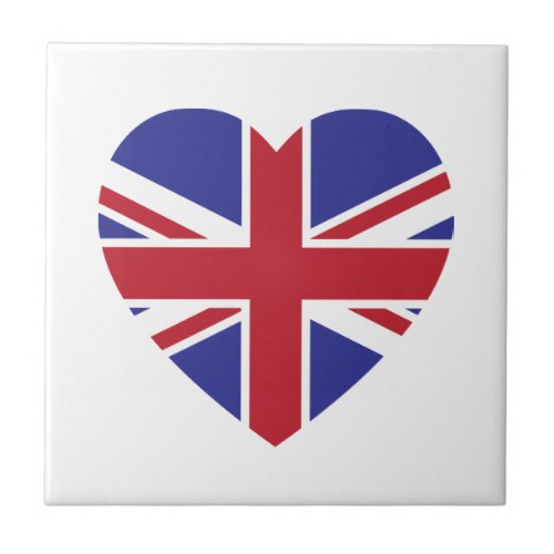 Union Jack Heart Tile