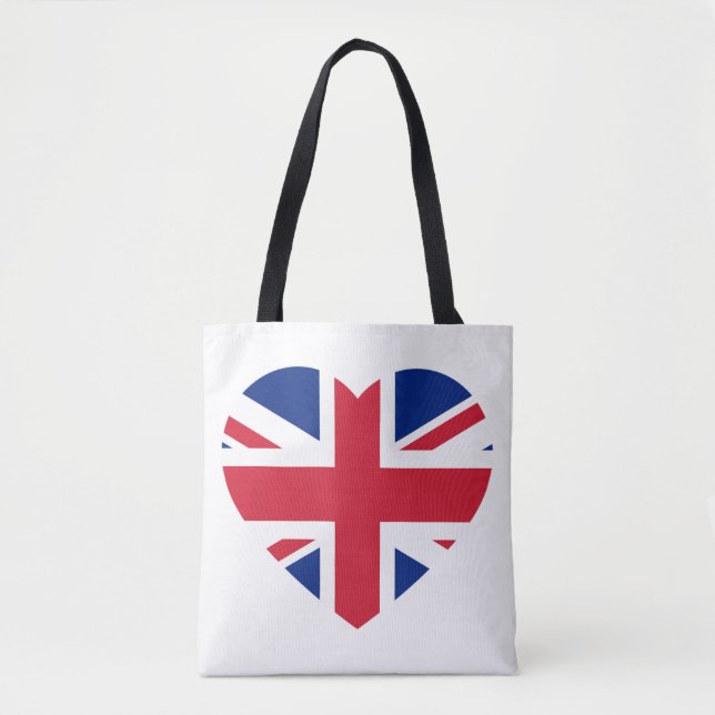Union Jack Heartflag stt Tote Bag (Front)