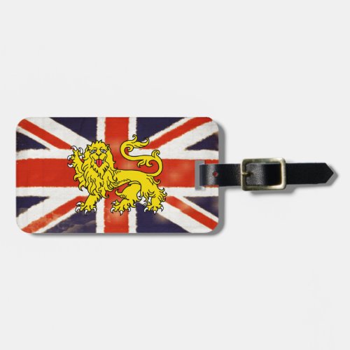 Union Jack Heraldry Lion Luggage Tag