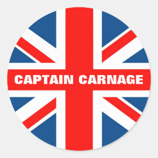 Union Jack humorous Classic Round Sticker
