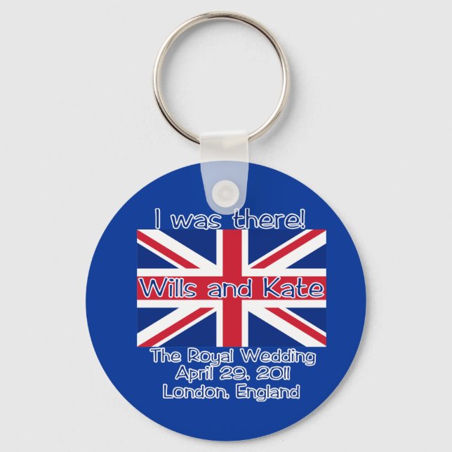 Union Jack I WAS THERE Royal Wedding Tshirt Keychain (Front)